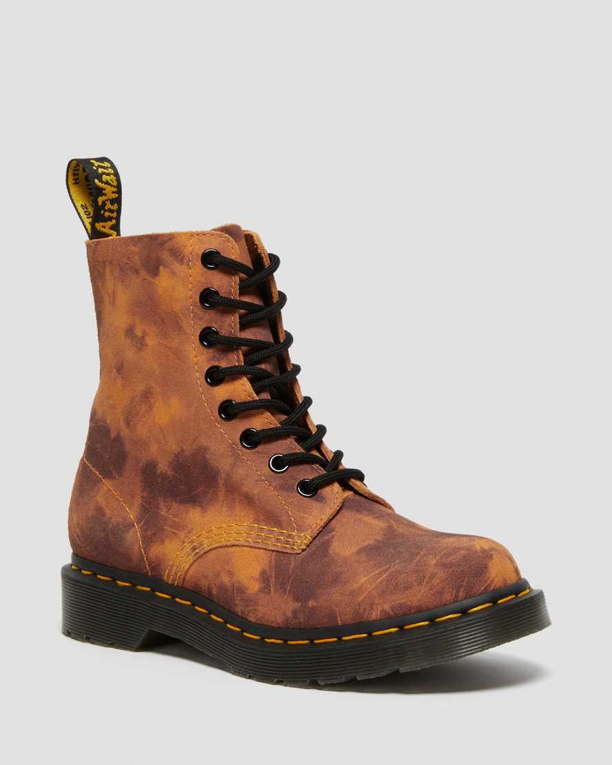 Dr Martens 1460 Pascal Tie Dye Leather Lace Up Naisten Nilkkurit Oranssi Suomi | 3462PYDEF
