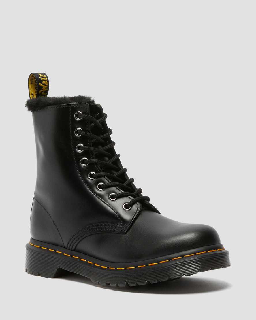 Dr Martens 1460 Serena Faux Fur Lined Lace Up Naisten Nilkkurit Tummanharmaat Suomi | 8615CGJOU