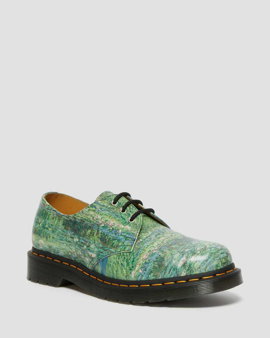 Dr Martens 1461 The National Gallery Monet Naisten Oxford Kengät Vihreä Suomi | 6491XBEFN