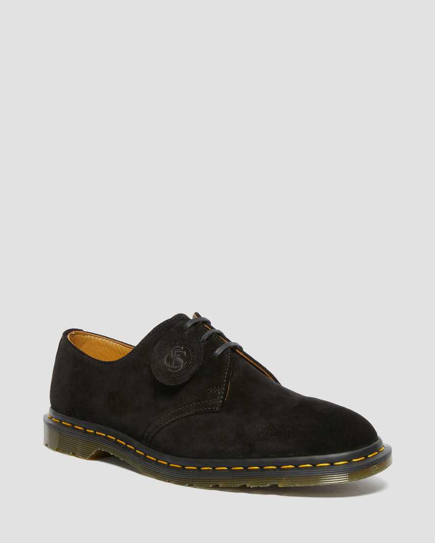 Dr Martens Archie II Made in England Suede Naisten Oxford Kengät Mustat Suomi | 0761FLSRD