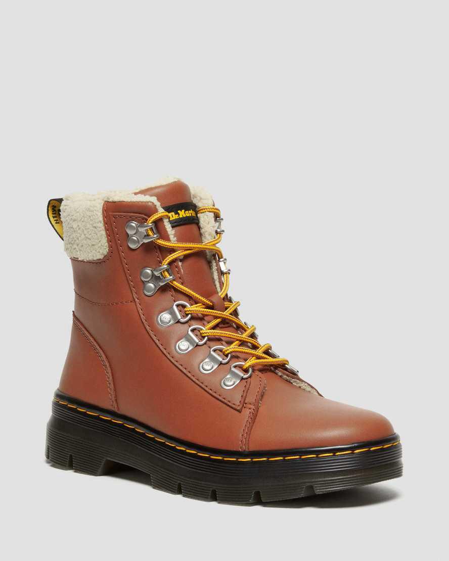 Dr Martens Combs Faux Fur-Lined Casual Naisten Talvisaappaat Ruskea Suomi | 7632HIJGW