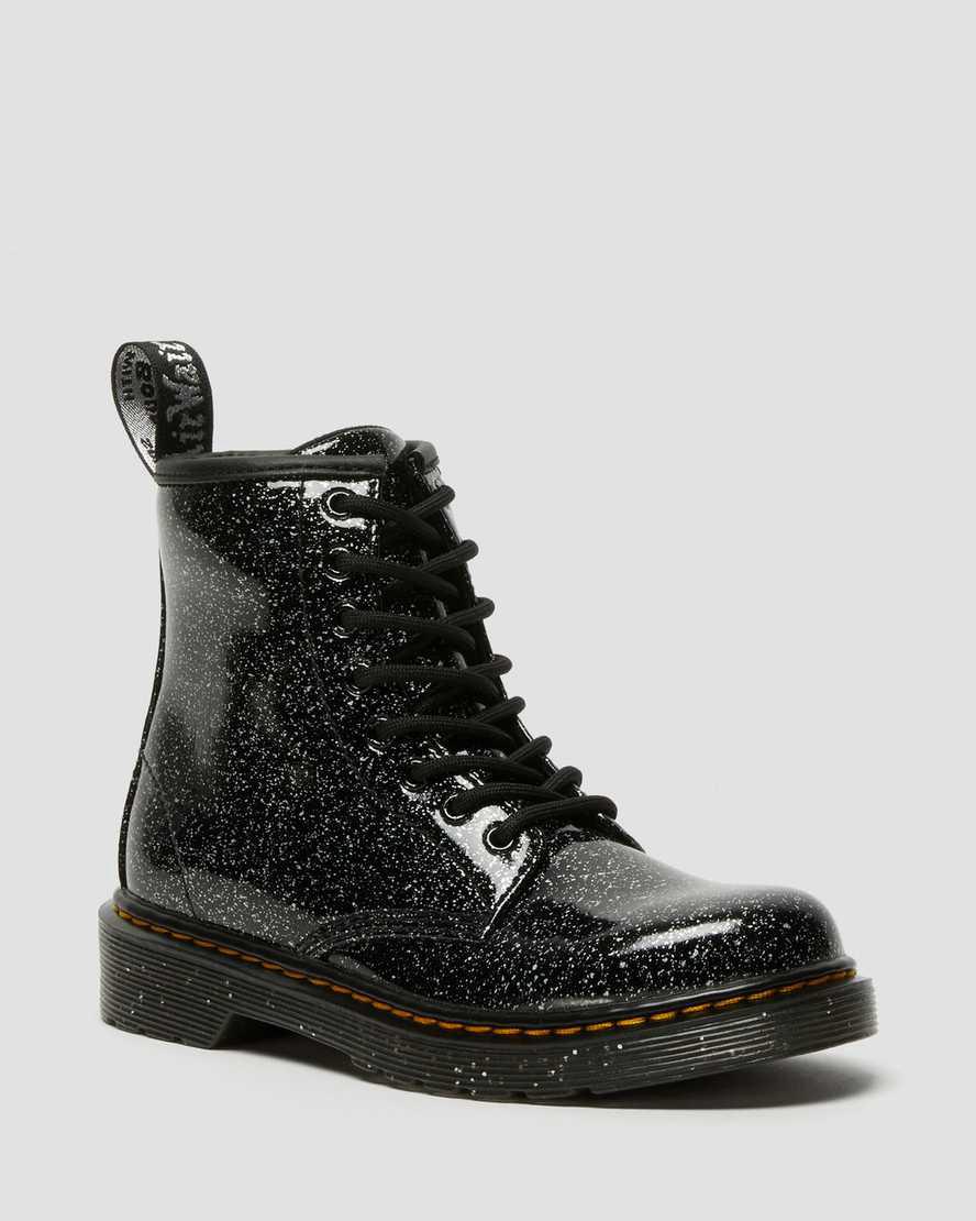 Dr Martens Junior 1460 Glitter Lasten Nauhasaappaat Mustat Suomi | 3078QSTFJ