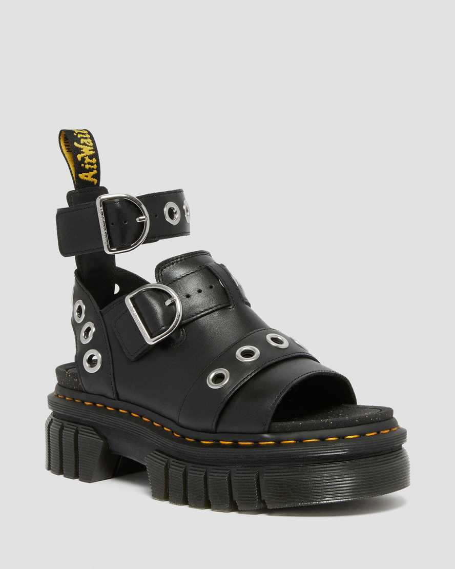Dr Martens Ricki Hardware Nappa Lux Leather Platform Naisten Gladiaattori Sandaalit Mustat Suomi | 4750KGXVF