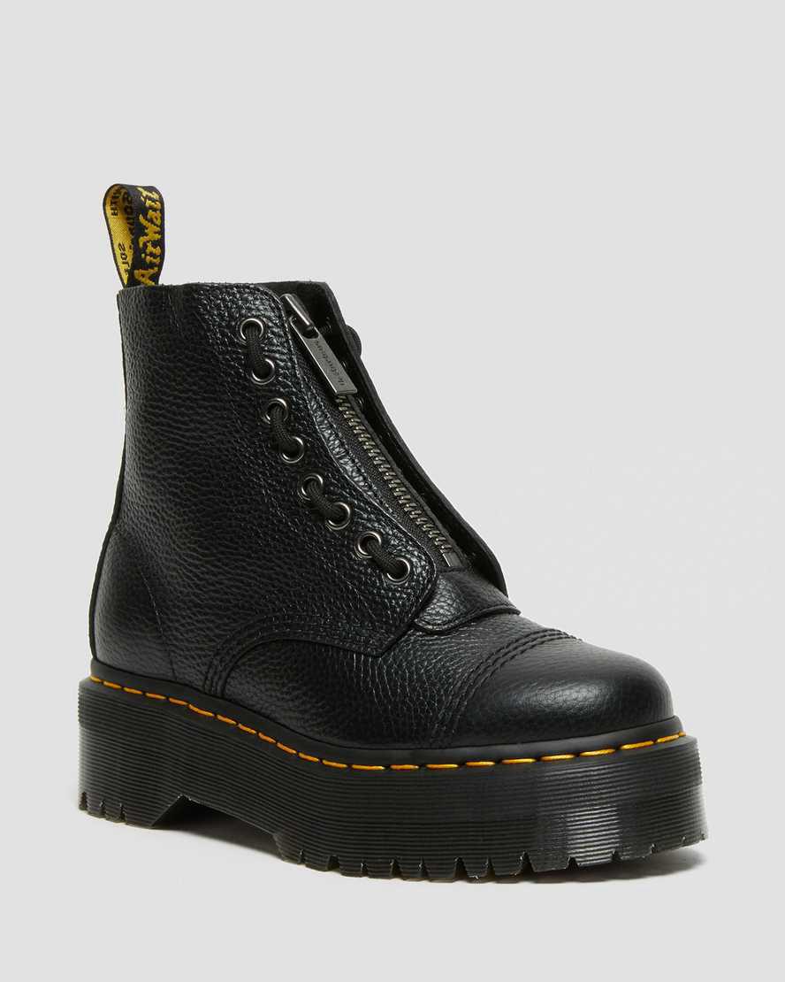 Dr Martens Sinclair Milled Nappa Leather Platform Naisten Nilkkurit Mustat Suomi | 8421SGKYH