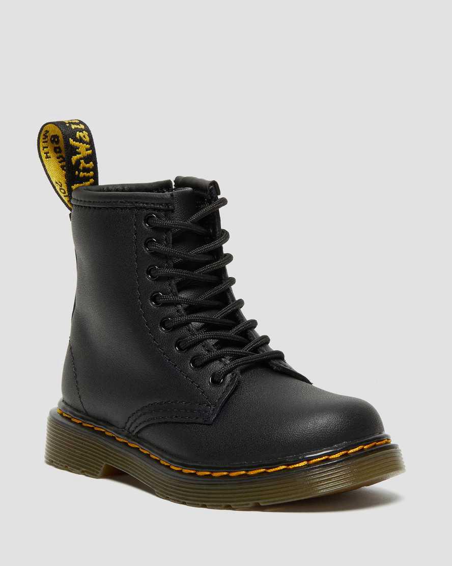Dr Martens Toddler 1460 Softy T Leather Lasten Nauhasaappaat Mustat Suomi | 6238ZJABN