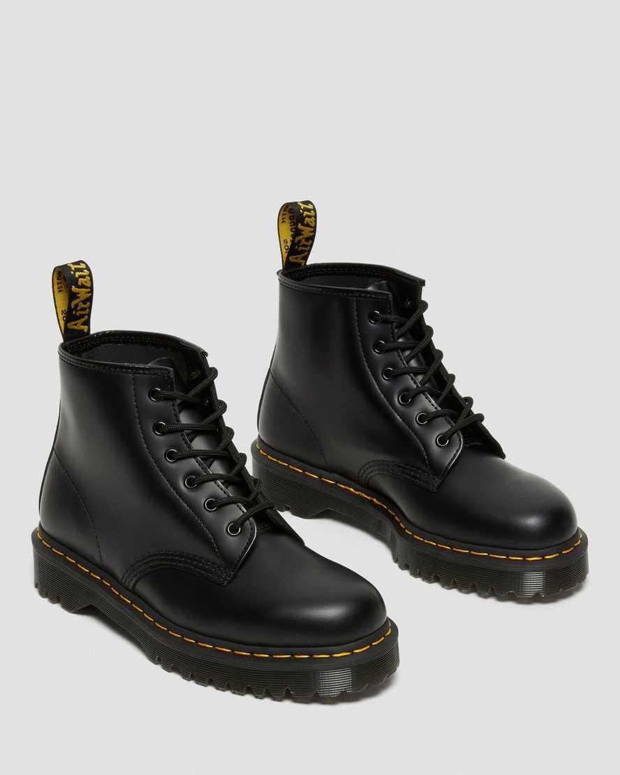 Dr Martens 101 Bex Smooth Leather Ankle Naisten Platform Saappaat Mustat  Suomi |  4092IZBEP