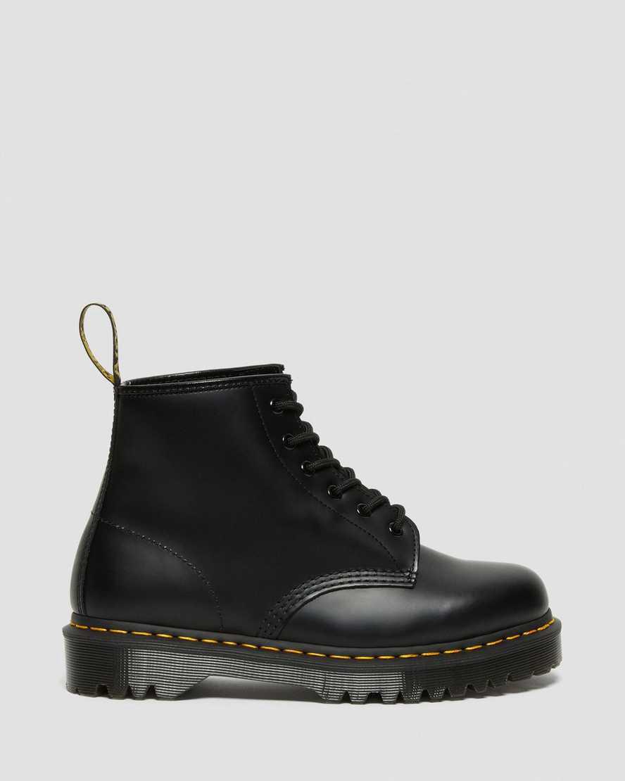 Dr Martens 101 Bex Smooth Leather Ankle Naisten Platform Saappaat Mustat  Suomi |  4092IZBEP