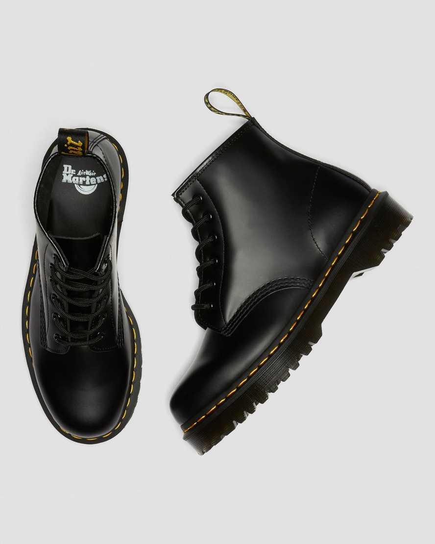 Dr Martens 101 Bex Smooth Leather Ankle Naisten Platform Saappaat Mustat  Suomi |  4092IZBEP