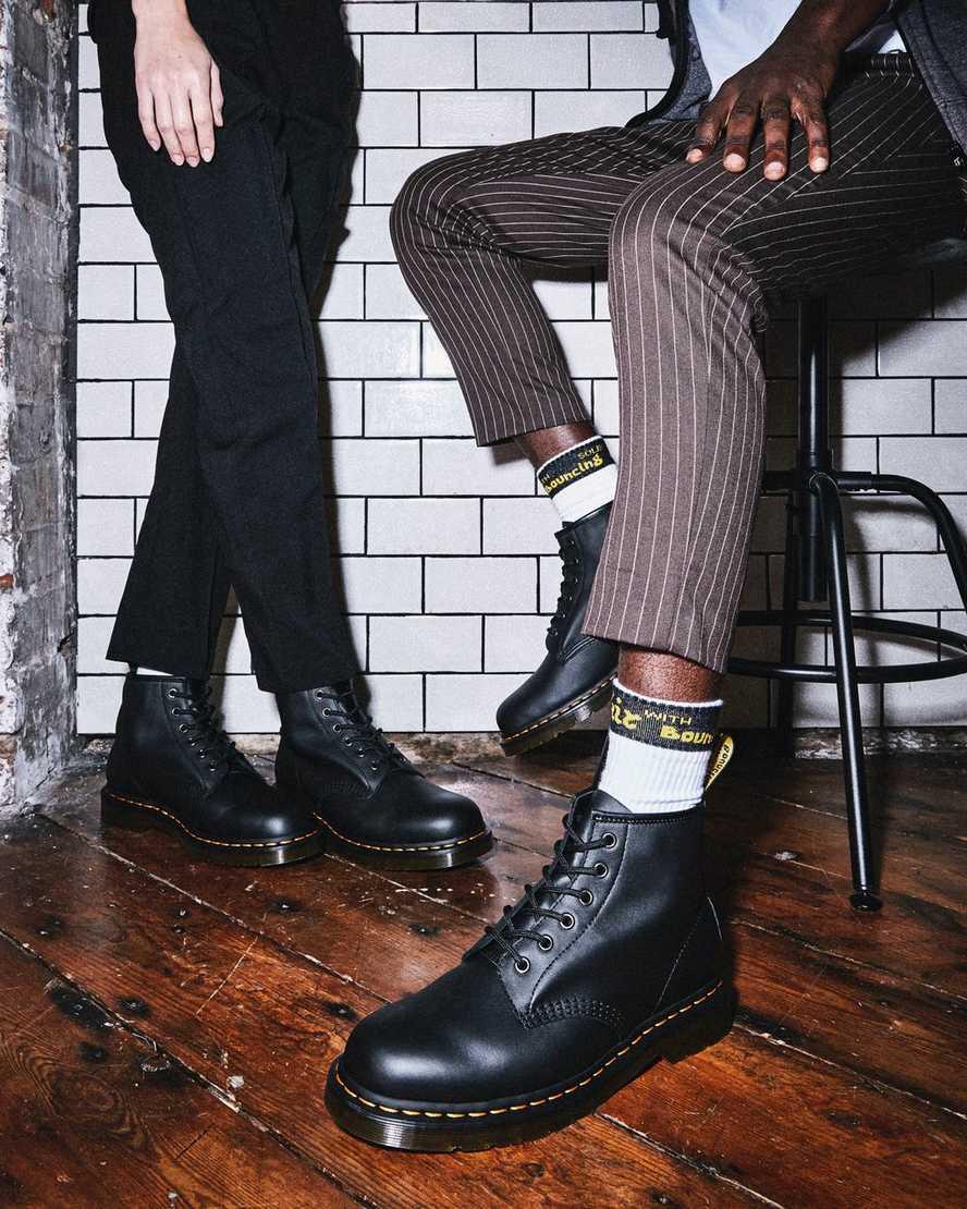 Dr Martens 101 Leather Miesten Nilkkurit Mustat  Suomi |  3172QUBYE