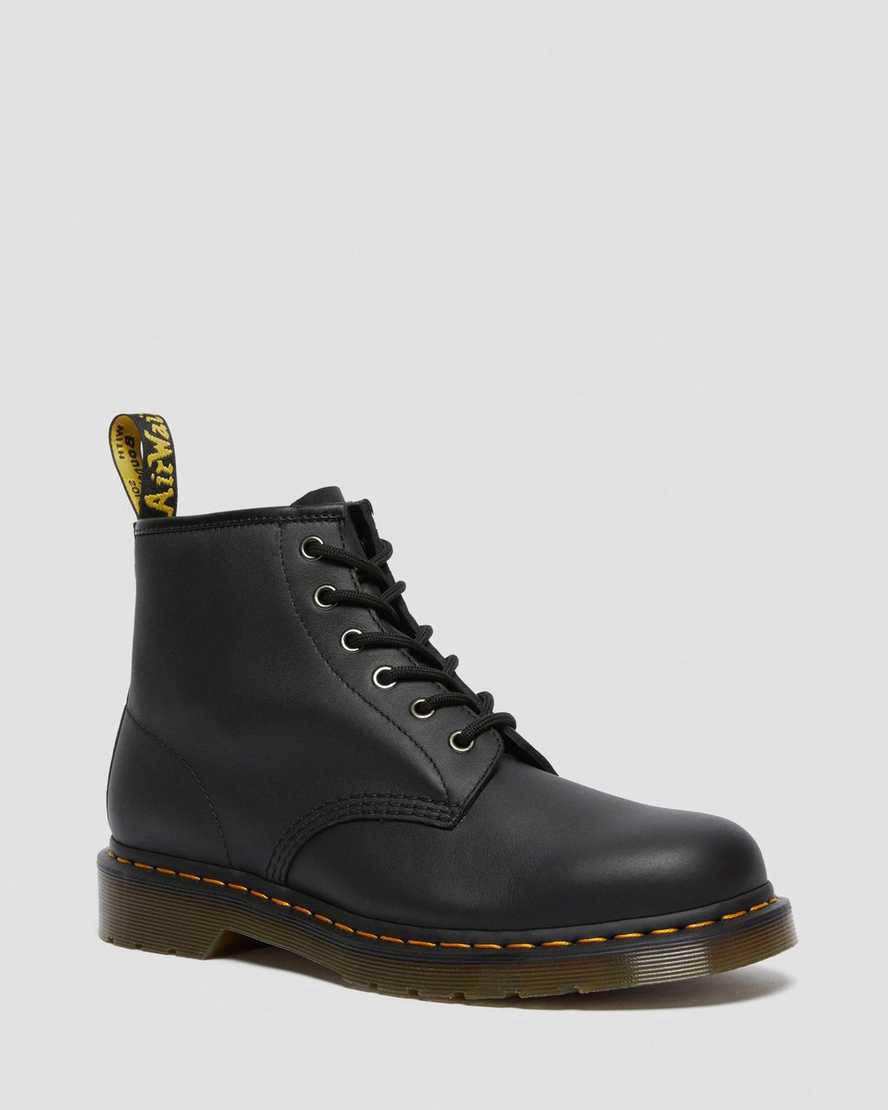 Dr Martens 101 Leather Miesten Nilkkurit Mustat  Suomi |  3172QUBYE