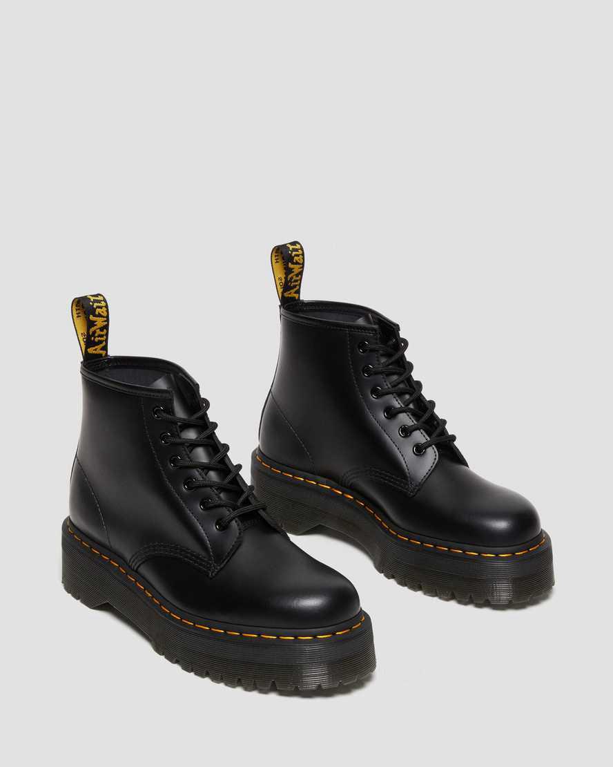 Dr Martens 101 Smooth Leather Ankle Miesten Platform Saappaat Mustat  Suomi |  2389GQXME