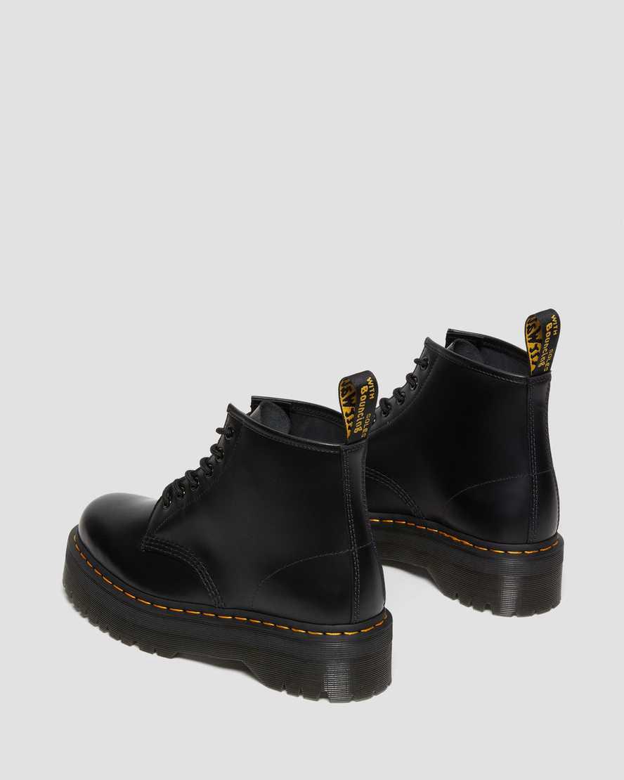 Dr Martens 101 Smooth Leather Ankle Miesten Platform Saappaat Mustat  Suomi |  2389GQXME