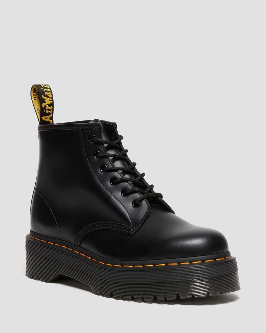 Dr Martens 101 Smooth Leather Ankle Miesten Platform Saappaat Mustat  Suomi |  2389GQXME