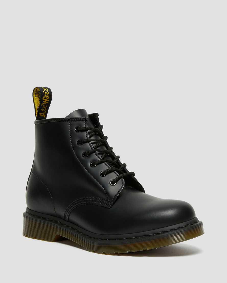 Dr Martens 101 Smooth Leather Miesten Nilkkurit Mustat  Suomi |  8075KMXWI