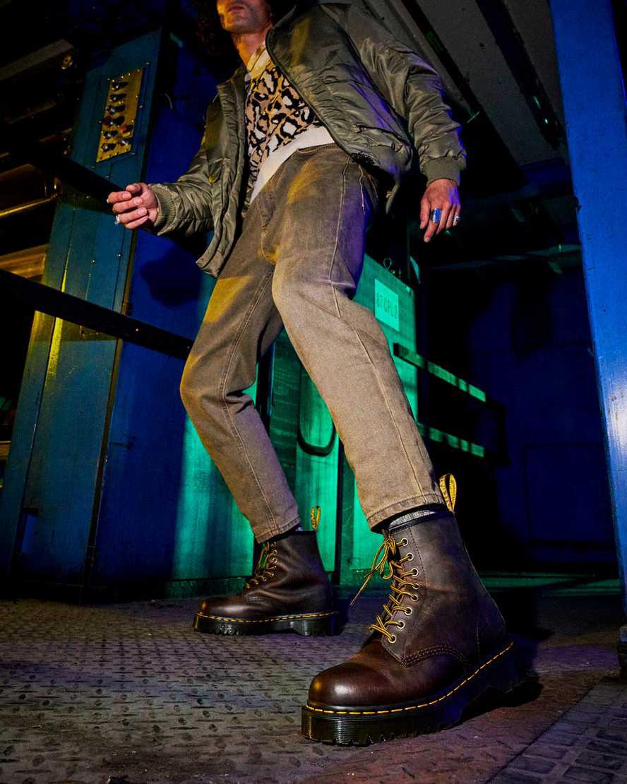 Dr Martens 1460 Bex Crazy Horse Leather Miesten Nauhasaappaat Tummanruskea  Suomi |  2754HVMLN