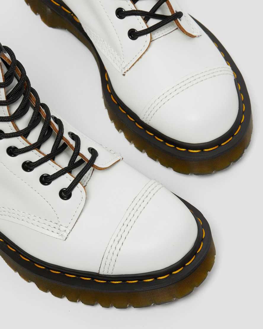 Dr Martens 1460 Bex Made in England Toe Cap Lace Up Miesten Platform Saappaat Valkoinen  Suomi |  6201IOJME
