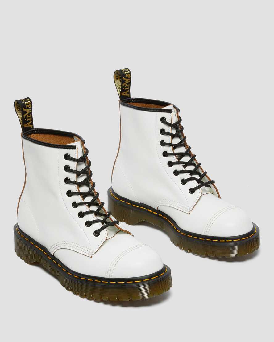 Dr Martens 1460 Bex Made in England Toe Cap Lace Up Miesten Platform Saappaat Valkoinen  Suomi |  6201IOJME