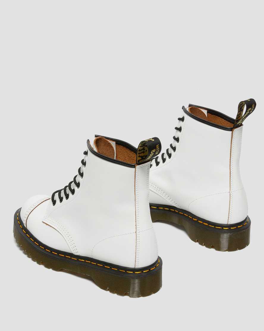 Dr Martens 1460 Bex Made in England Toe Cap Lace Up Miesten Platform Saappaat Valkoinen  Suomi |  6201IOJME