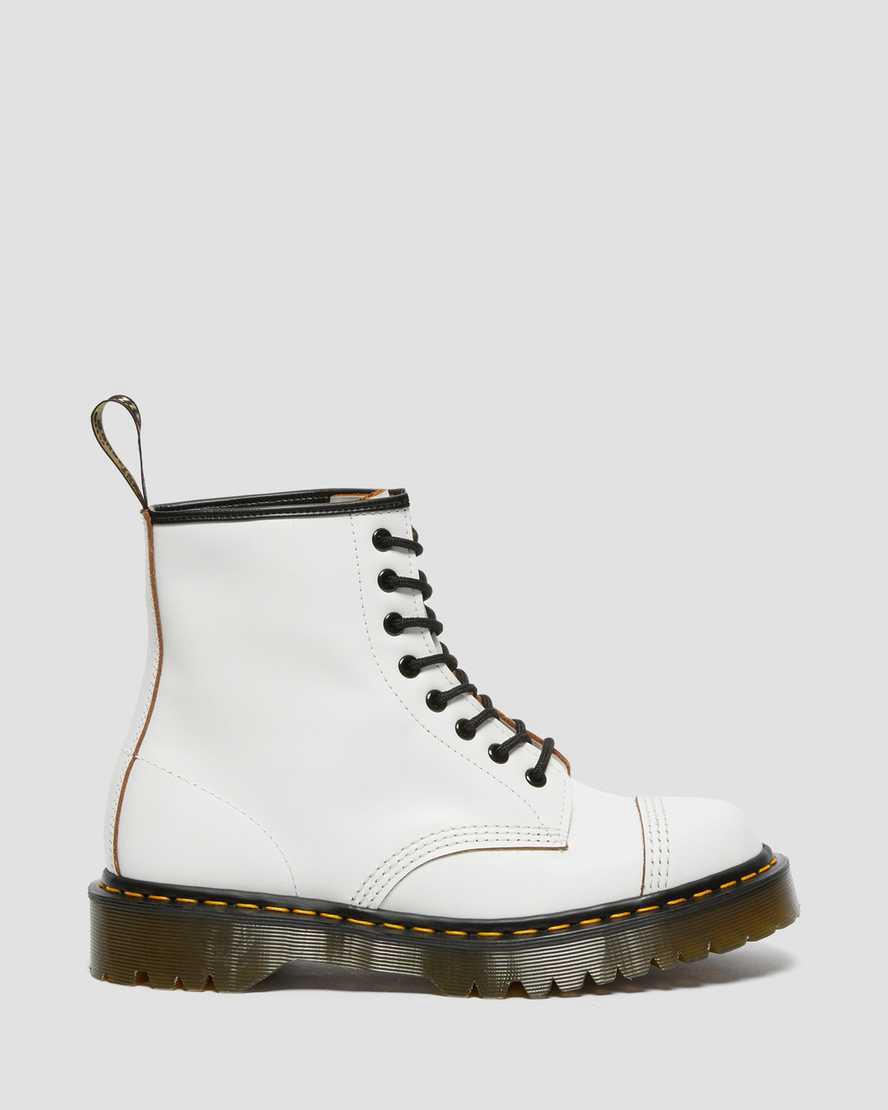 Dr Martens 1460 Bex Made in England Toe Cap Lace Up Miesten Platform Saappaat Valkoinen  Suomi |  6201IOJME