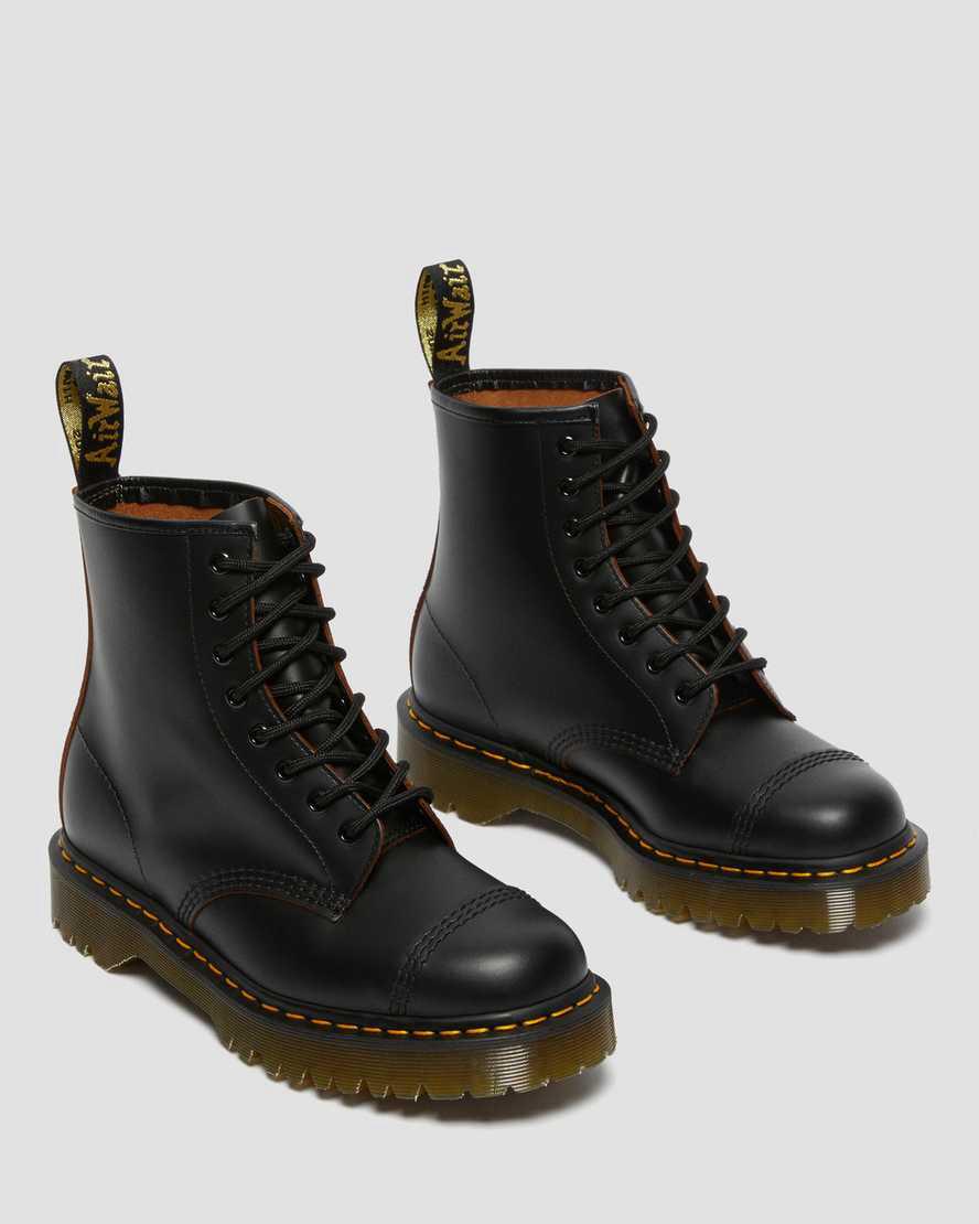 Dr Martens 1460 Bex Made in England Toe Cap Lace Up Naisten Nilkkurit Mustat  Suomi |  6495FNGZC