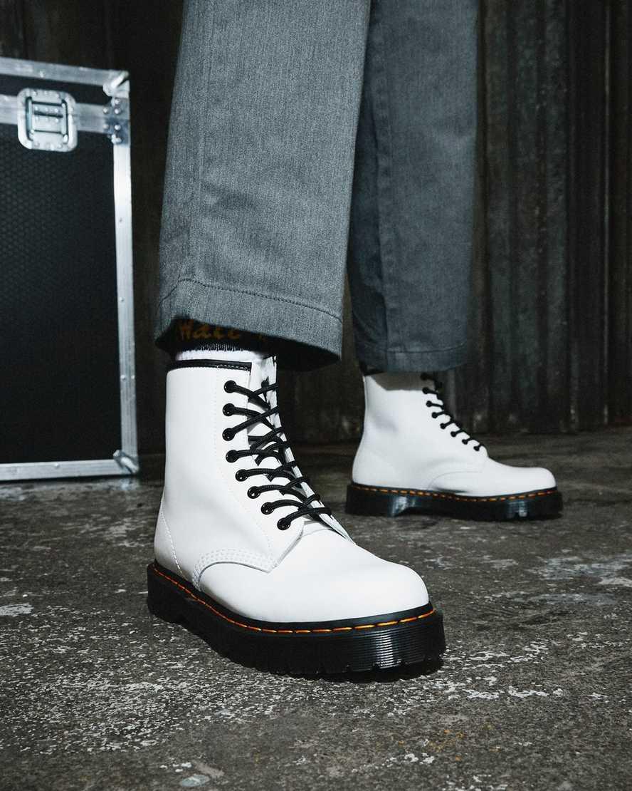 Dr Martens 1460 Bex Smooth Leather Miesten Platform Saappaat Valkoinen  Suomi |  7089UHTKL