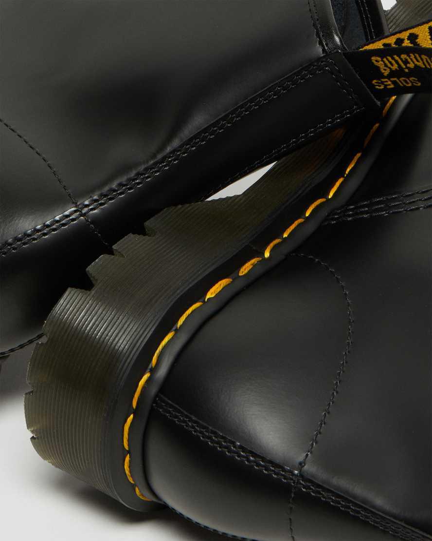 Dr Martens 1460 Bex Squared Toe Leather Lace Up Naisten Platform Saappaat Mustat  Suomi |  9654WBLSF