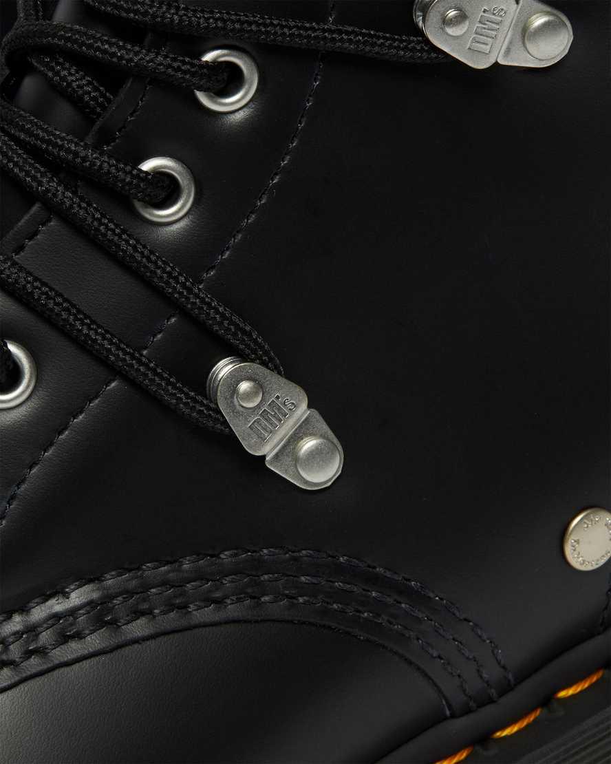 Dr Martens 1460 Bex Stud Leather Lace Up Naisten Platform Saappaat Mustat  Suomi |  7348TWNRI