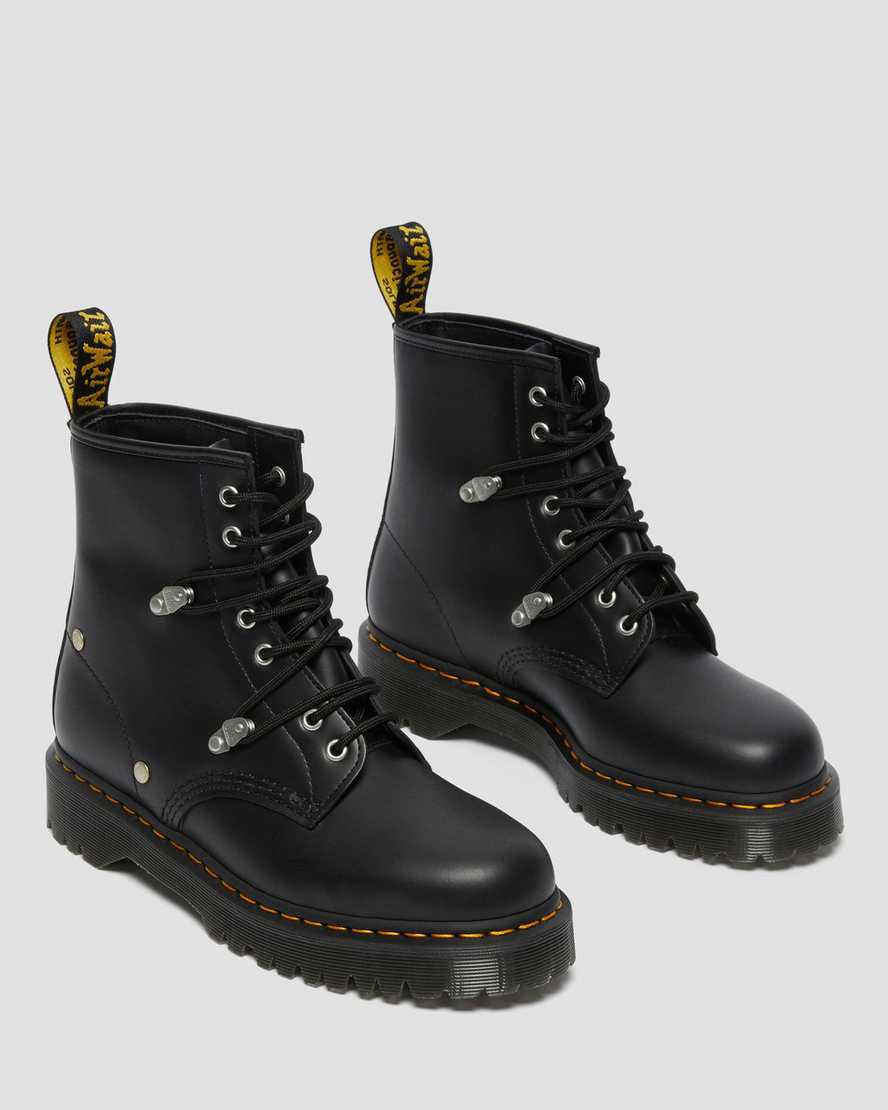 Dr Martens 1460 Bex Stud Leather Lace Up Naisten Platform Saappaat Mustat  Suomi |  7348TWNRI