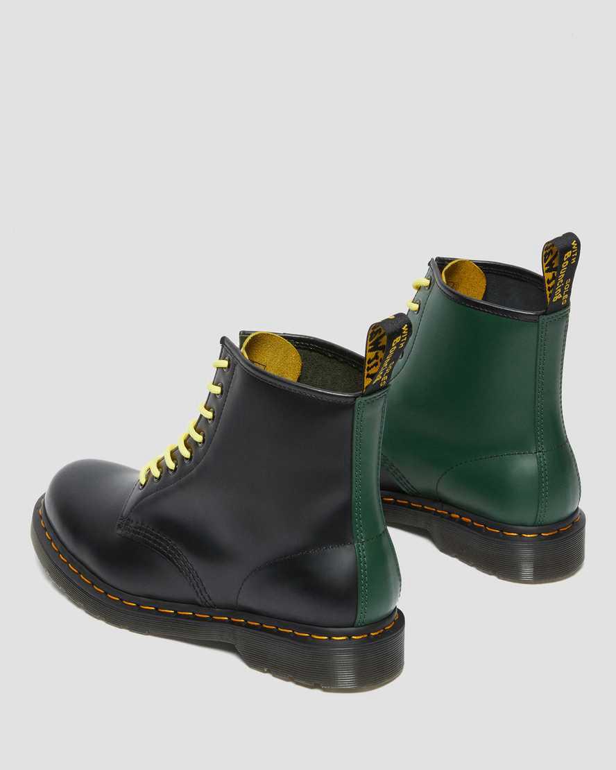 Dr Martens 1460 Contrast Smooth Leather Lace Up Miesten Nilkkurit Mustat  Suomi |  0913OWPEM