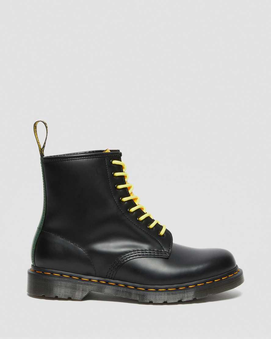 Dr Martens 1460 Contrast Smooth Leather Lace Up Miesten Nilkkurit Mustat  Suomi |  0913OWPEM