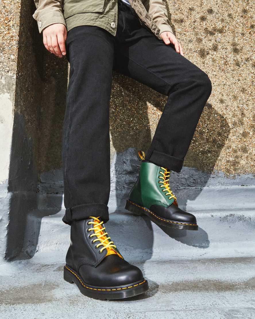 Dr Martens 1460 Contrast Smooth Leather Lace Up Naisten Nilkkurit Mustat  Suomi |  5813UEFWC