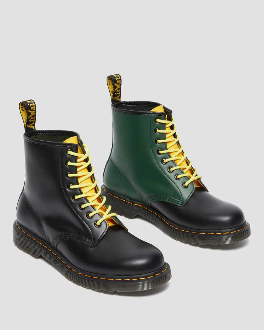 Dr Martens 1460 Contrast Smooth Leather Lace Up Naisten Nilkkurit Mustat  Suomi |  5813UEFWC