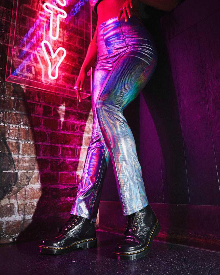 Dr Martens 1460 Distressed Patent Leather Naisten Nilkkurit Mustat  Suomi |  6384BFSKY