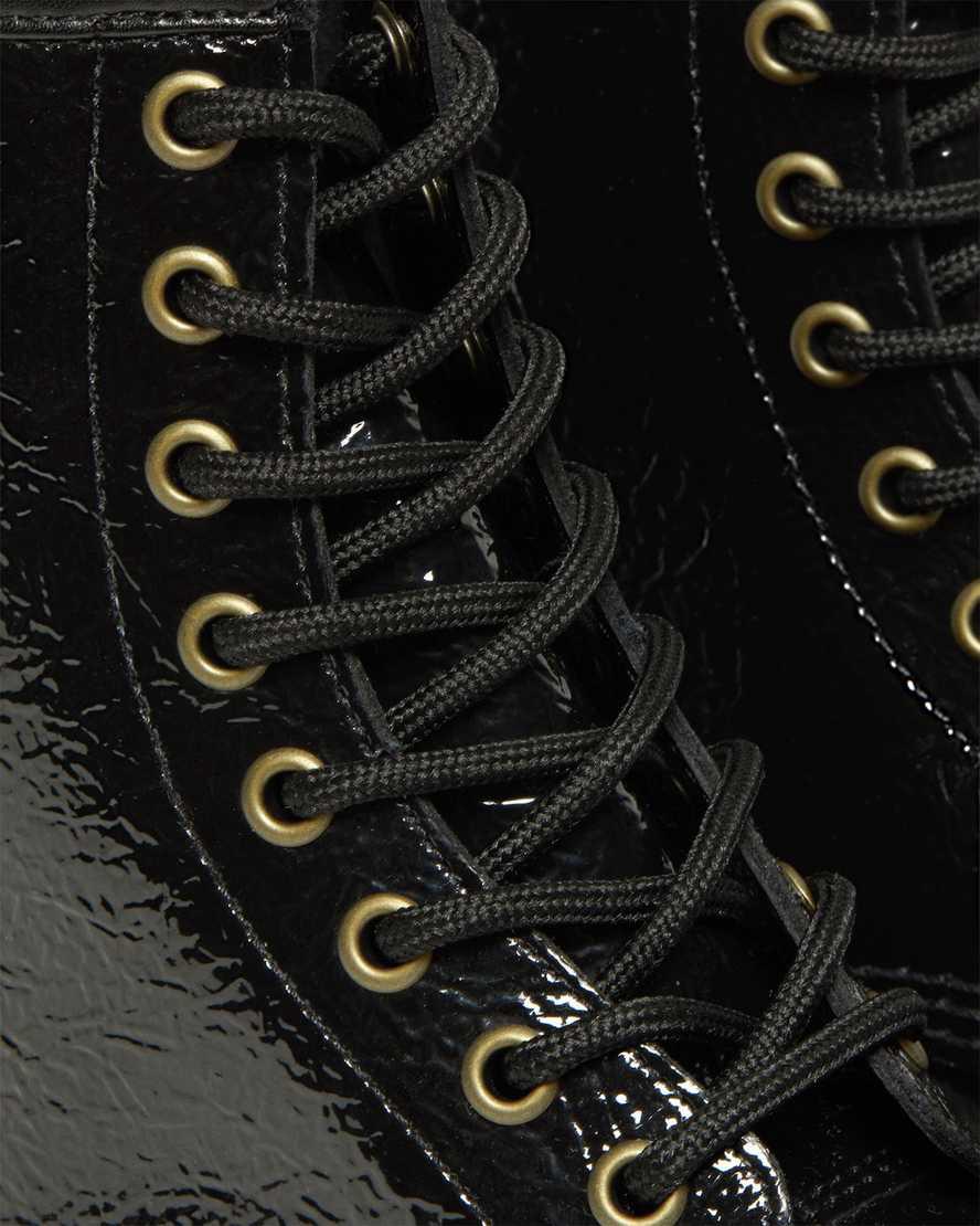 Dr Martens 1460 Distressed Patent Leather Naisten Nilkkurit Mustat  Suomi |  6384BFSKY