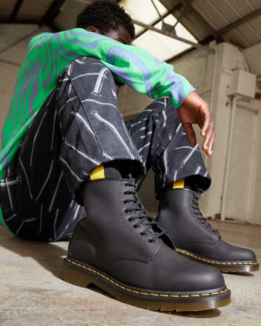Dr Martens 1460 Greasy Leather Lace Up Naisten Nilkkurit Mustat  Suomi |  0417ISNEQ