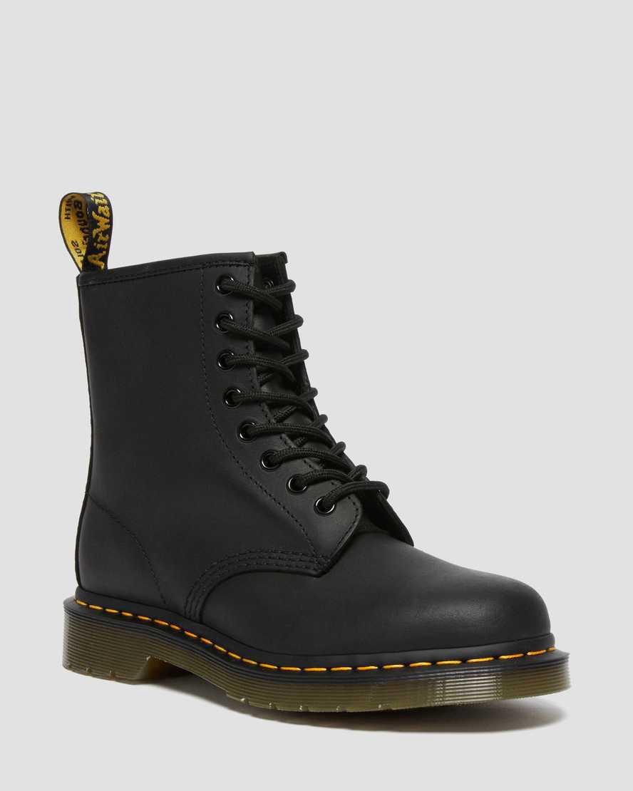 Dr Martens 1460 Greasy Leather Lace Up Naisten Nilkkurit Mustat  Suomi |  0417ISNEQ