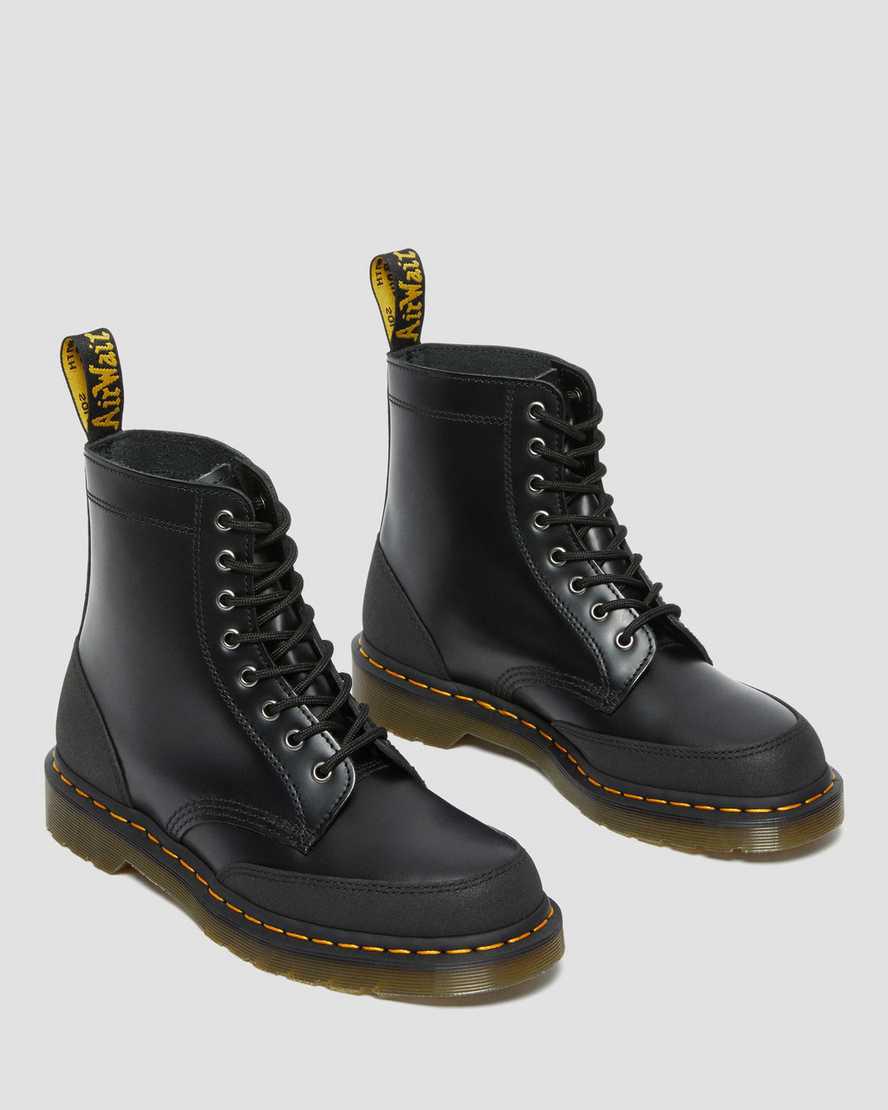 Dr Martens 1460 Guard Panel Leather Lace Up Naisten Nilkkurit Black/Dual Original  Suomi |  0281OQZSD