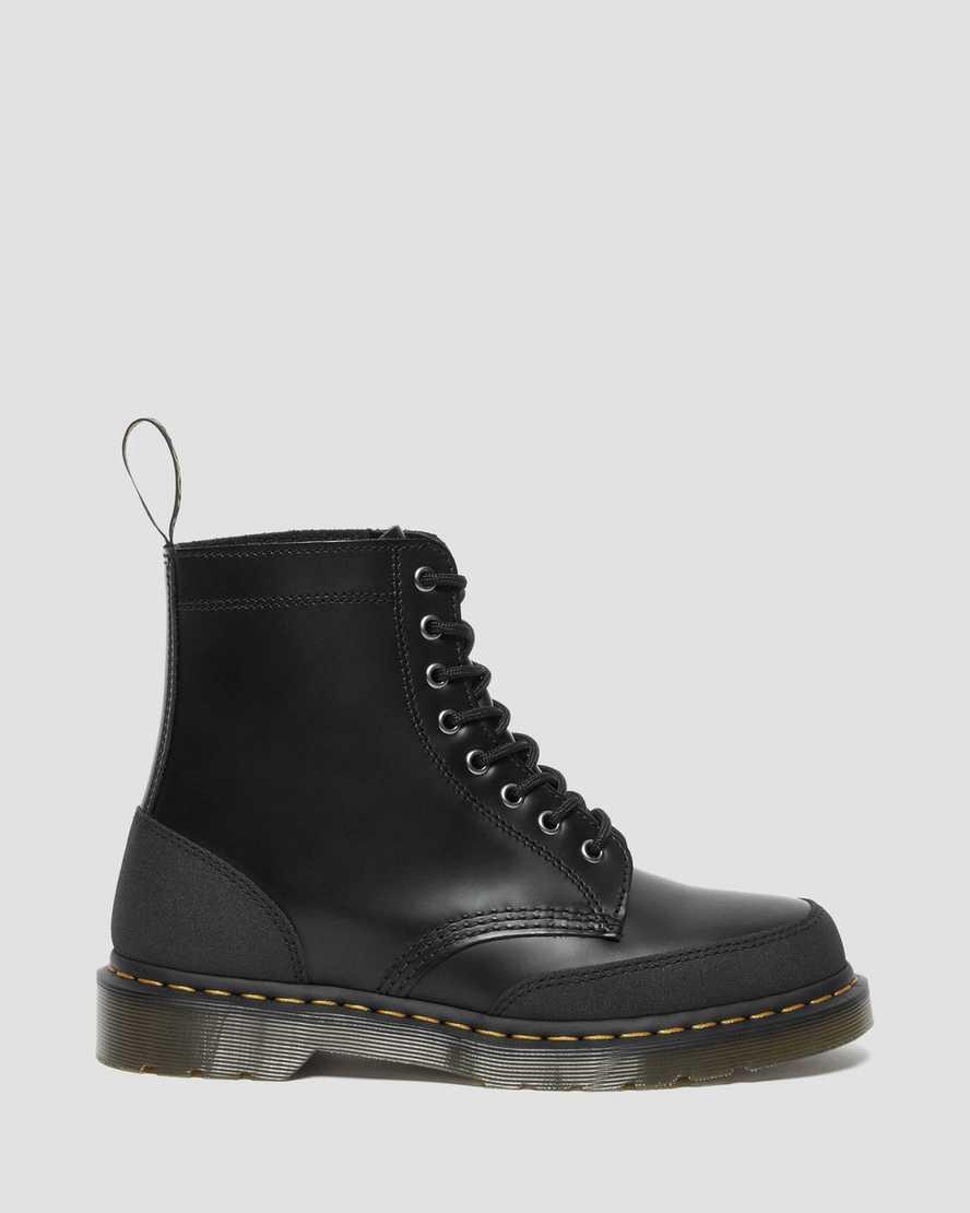 Dr Martens 1460 Guard Panel Leather Lace Up Naisten Nilkkurit Black/Dual Original  Suomi |  0281OQZSD