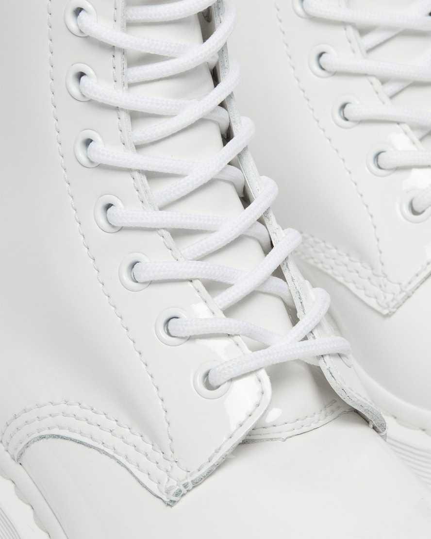 Dr Martens 1460 Mono Patent Leather Lace Up Naisten Nilkkurit Valkoinen  Suomi |  2954GEHPV