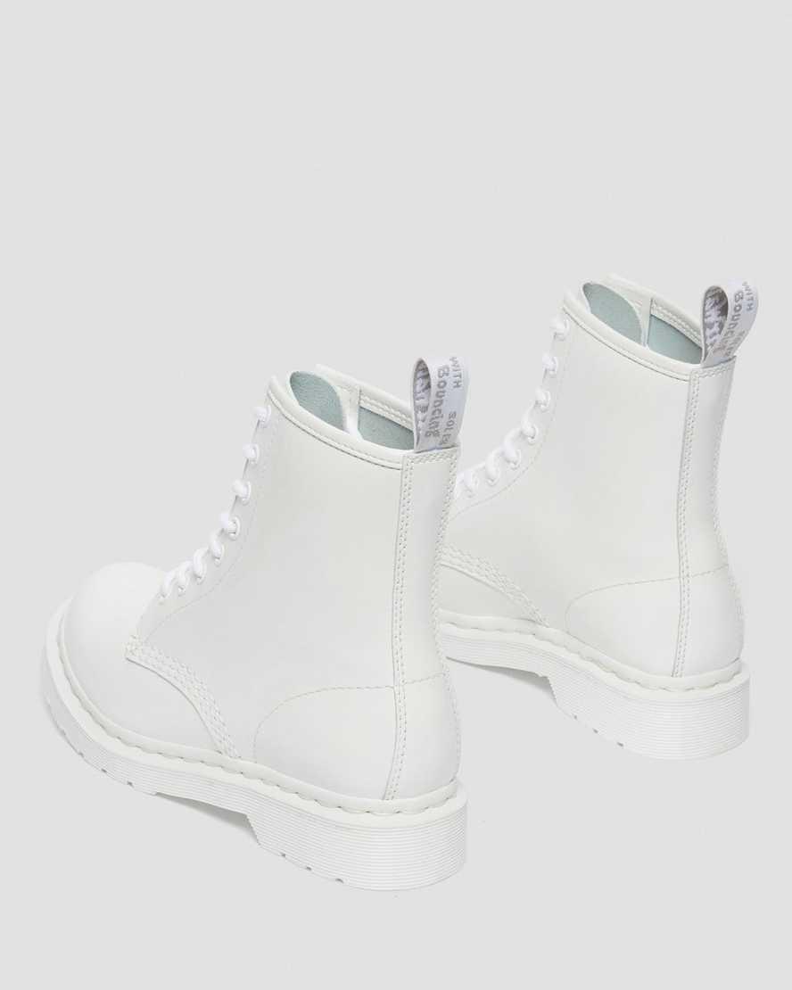 Dr Martens 1460 Mono Patent Leather Lace Up Naisten Nilkkurit Valkoinen  Suomi |  2954GEHPV