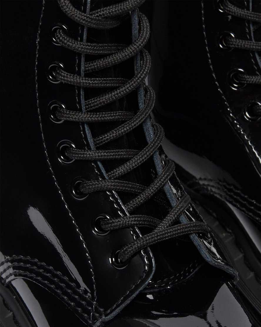 Dr Martens 1460 Mono Patent Leather Lace Up Naisten Nilkkurit Mustat  Suomi |  6982RKSWC