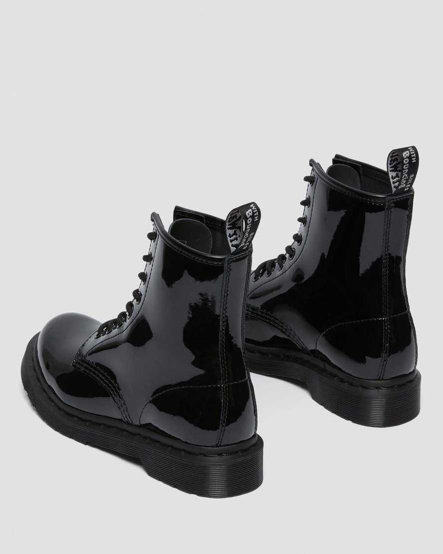 Dr Martens 1460 Mono Patent Leather Lace Up Naisten Nilkkurit Mustat  Suomi |  6982RKSWC
