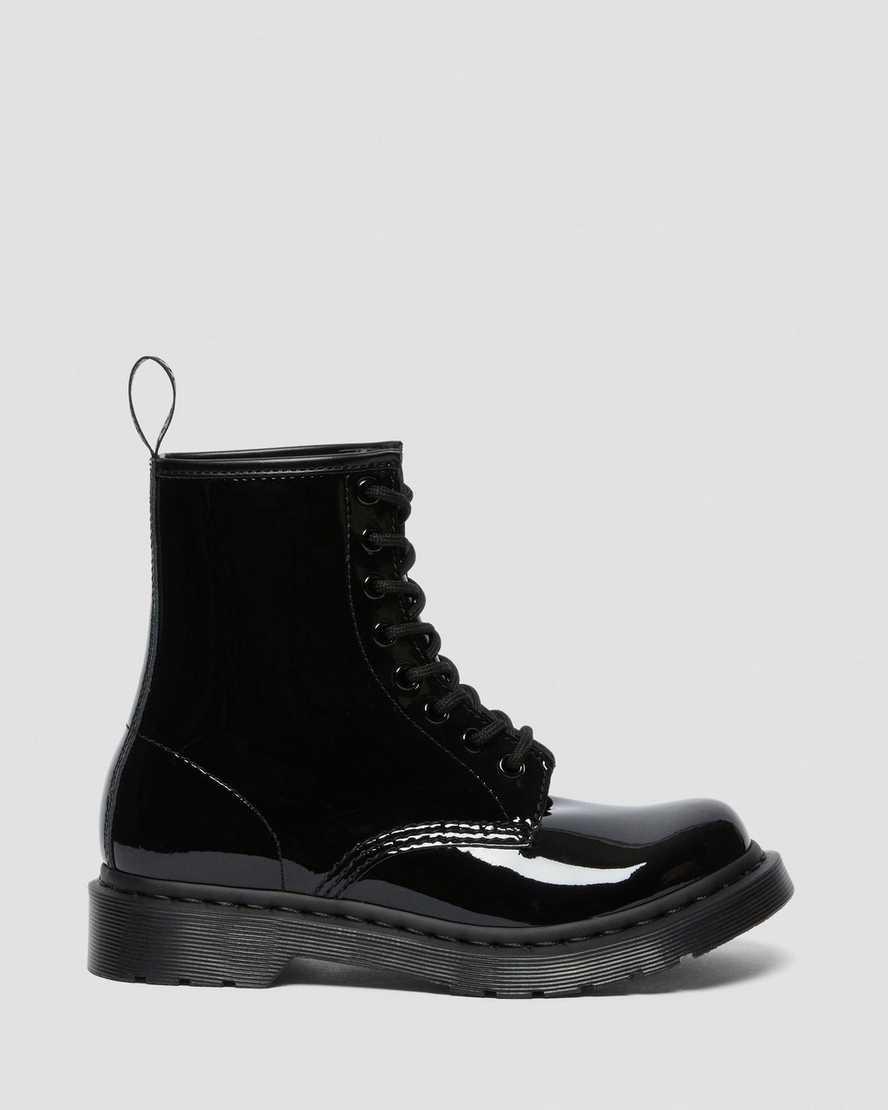 Dr Martens 1460 Mono Patent Leather Lace Up Naisten Nilkkurit Mustat  Suomi |  6982RKSWC