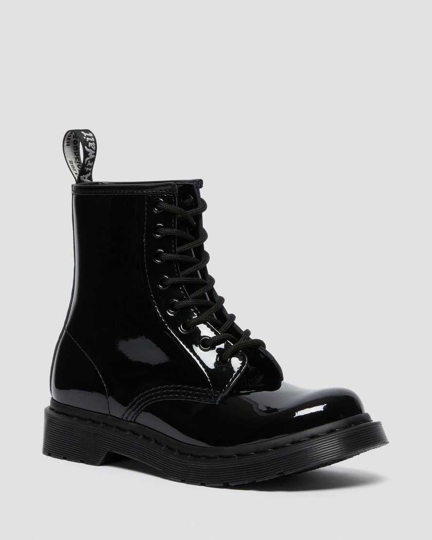 Dr Martens 1460 Mono Patent Leather Lace Up Naisten Nilkkurit Mustat  Suomi |  6982RKSWC