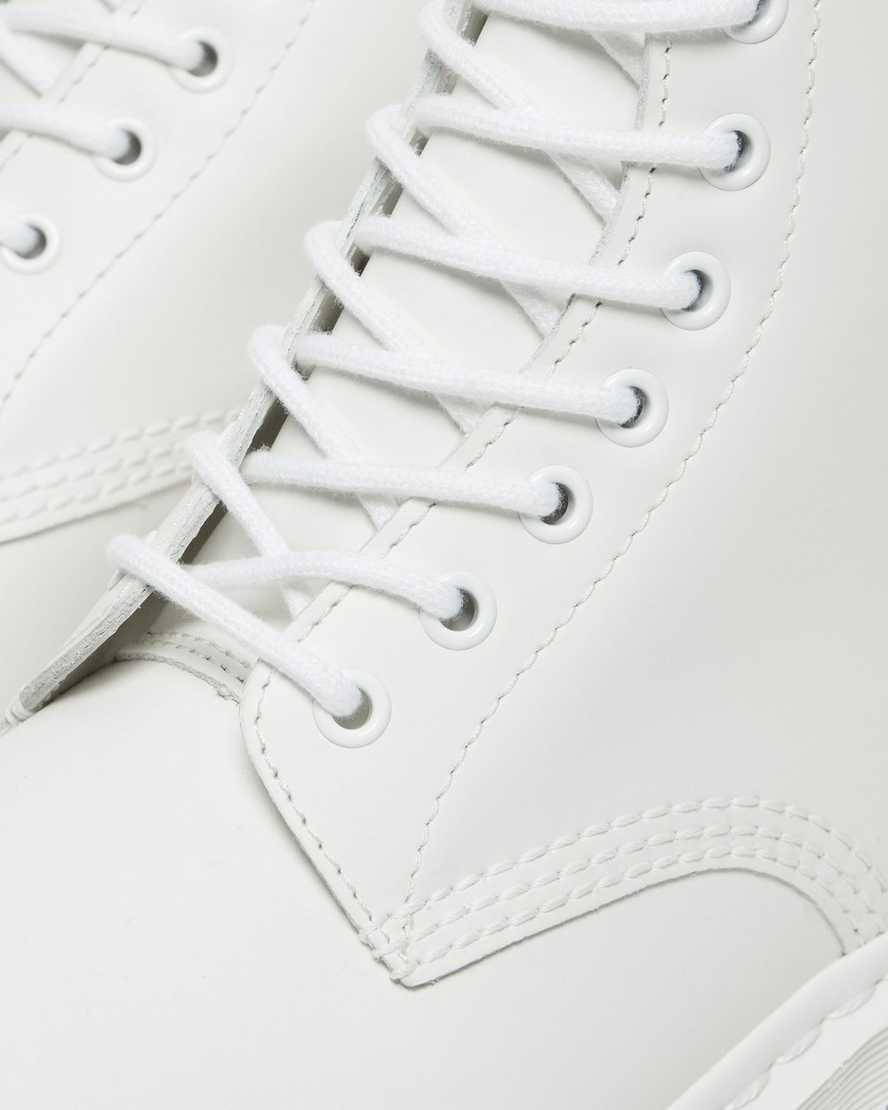 Dr Martens 1460 Mono Smooth Leather Lace Up Naisten Nilkkurit Valkoinen  Suomi |  7062KANLS