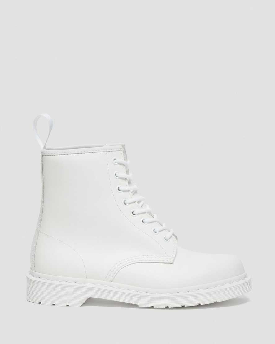 Dr Martens 1460 Mono Smooth Leather Lace Up Naisten Nilkkurit Valkoinen  Suomi |  7062KANLS