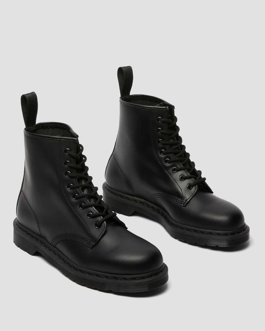Dr Martens 1460 Mono Smooth Leather Lace Up Miesten Nilkkurit Mustat  Suomi |  8592FUJQD
