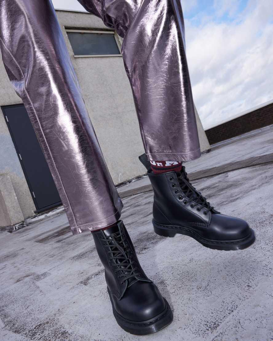 Dr Martens 1460 Mono Smooth Leather Miesten Nauhasaappaat Mustat  Suomi |  7416PJYEZ