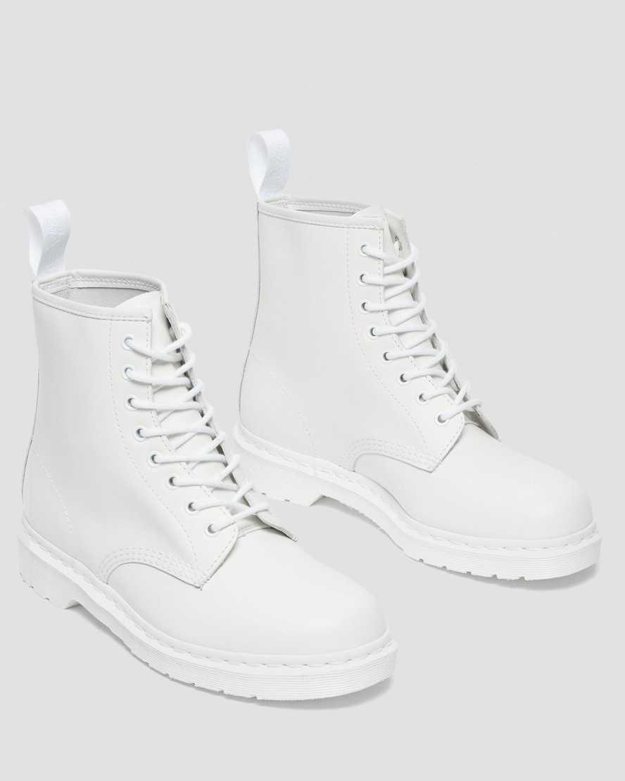 Dr Martens 1460 Mono Smooth Leather Naisten Nauhasaappaat Valkoinen  Suomi |  5973FTJKG