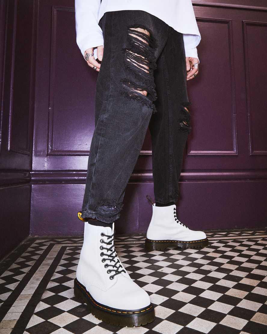 Dr Martens 1460 Pascal Bex Pisa Leather Miesten Nauhasaappaat Valkoinen  Suomi |  1486ZNJFB